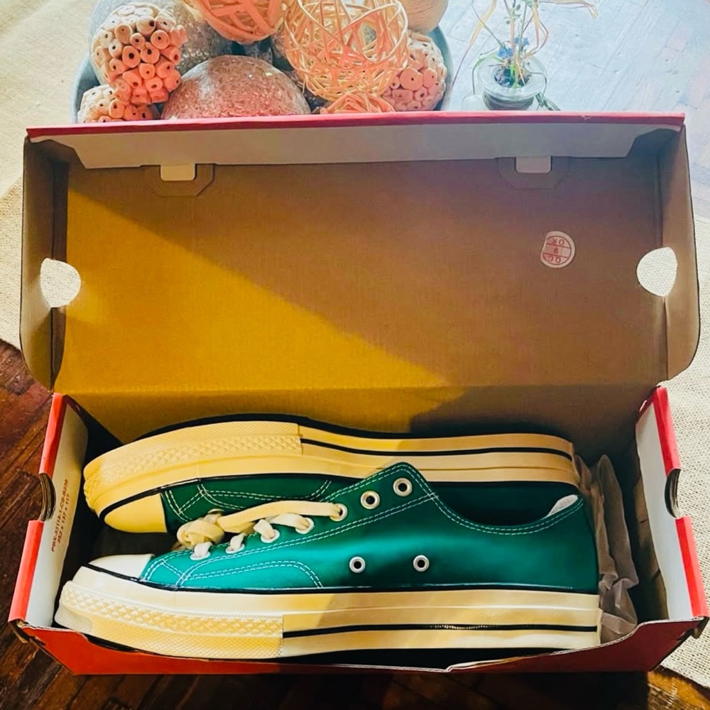 Converse Green Sneakers Classic Design High-Top